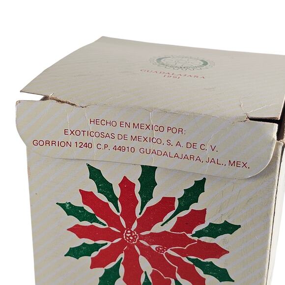 1991 Rotary Mexico Paper Mache Christmas Ornament Dove Red 3" w/ Box Holiday - Picture 11 of 14